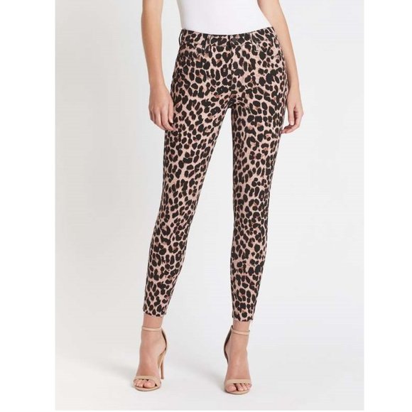 PAIGE Hoxton Ankle Leopard Print Pants Skinny Jeans size 26 (fits like a 24/25)! - Picture 1 of 9